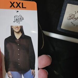 Jachs Black Button-Up Shirt XXL